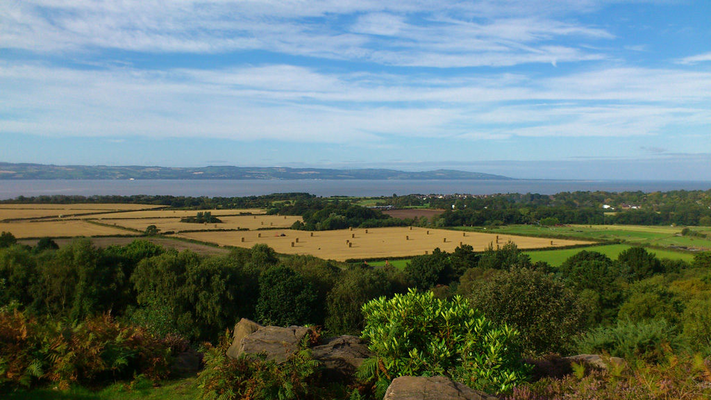 View over the River Dee to the Welsh coast